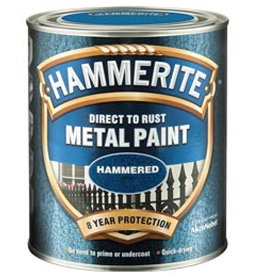 Hammerite Metal Paint Hammered Silver 750ml