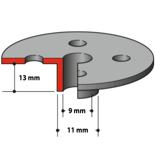 Makita – Templet Guide 9 X 11 X 13MM – view 2