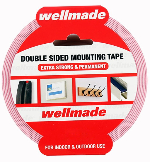Wellmade Double Side Mounting Tape 19mmx5mtr